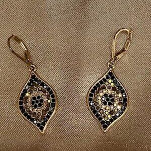 Sparkly evil eye earrings